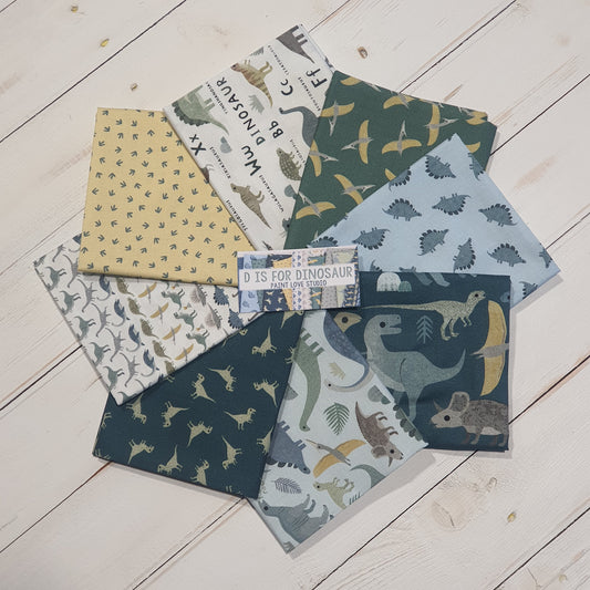 8xFat Quarter Bundle - D is for Dinosaur by Dear Stella